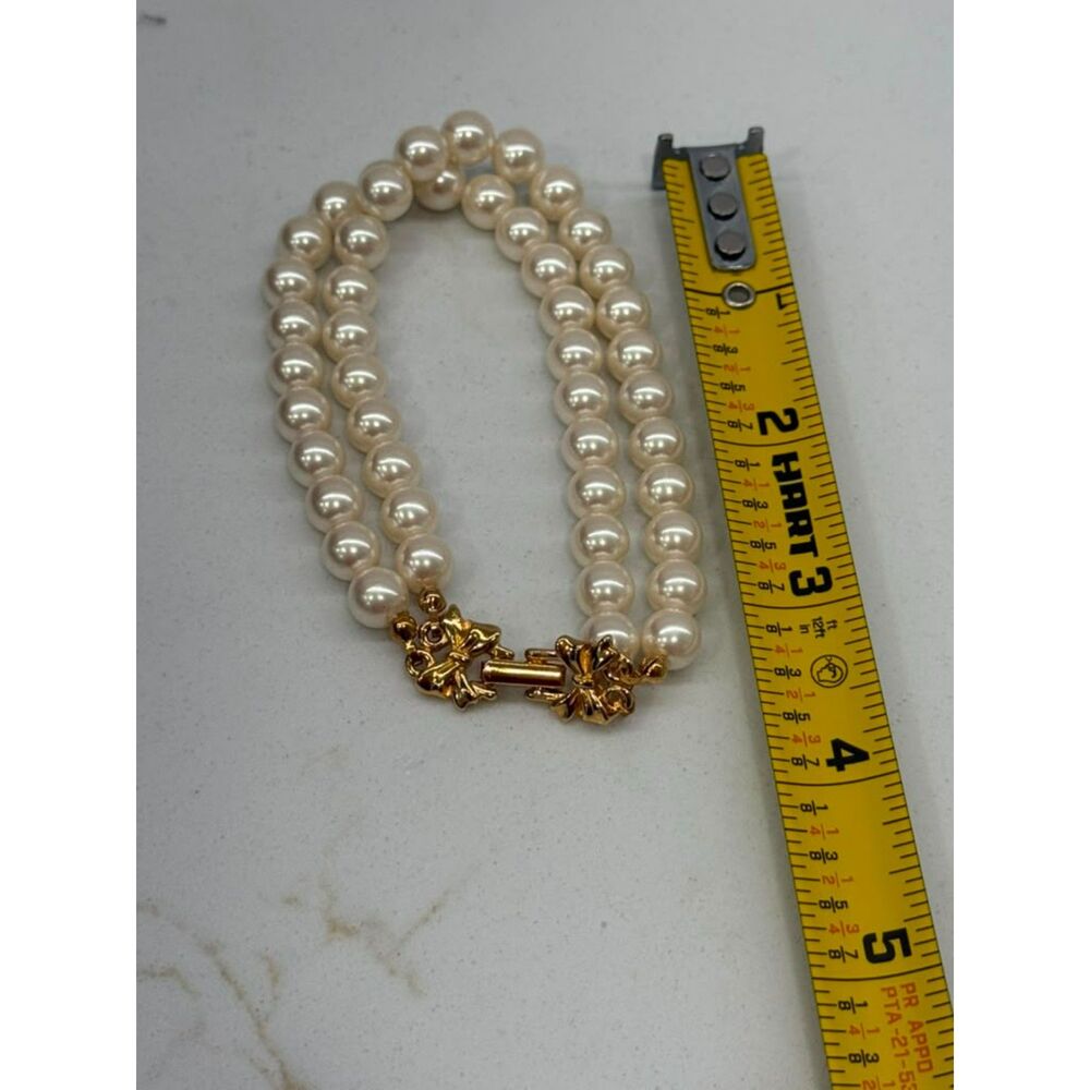 Avon 1994 Vintage Pearlesque Double Row Bracelet